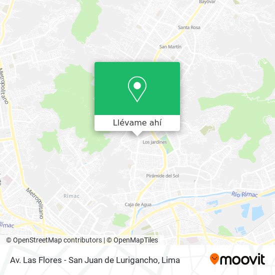 Mapa de Av. Las Flores - San Juan de Lurigancho