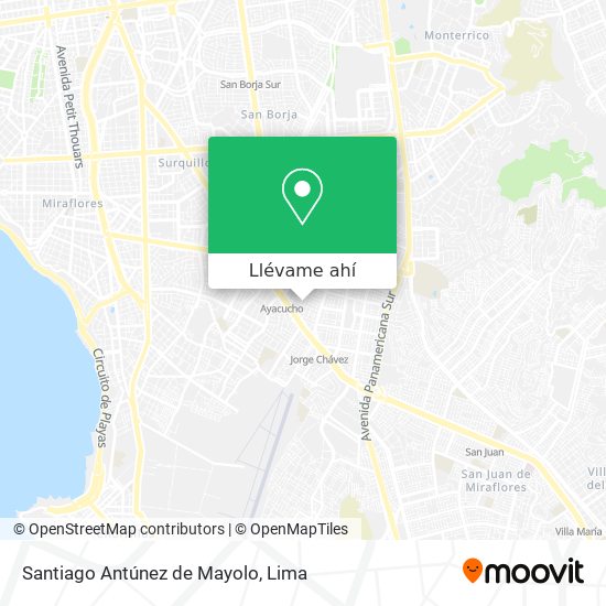 Mapa de Santiago Antúnez de Mayolo