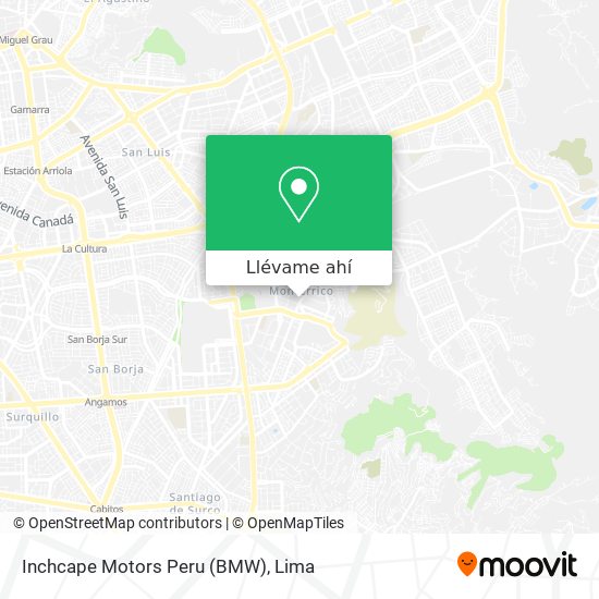 Mapa de Inchcape Motors Peru (BMW)