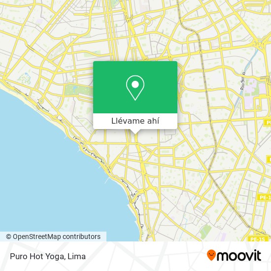 Mapa de Puro Hot Yoga