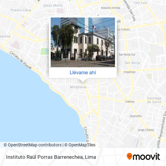 Mapa de Instituto Raúl Porras Barrenechea
