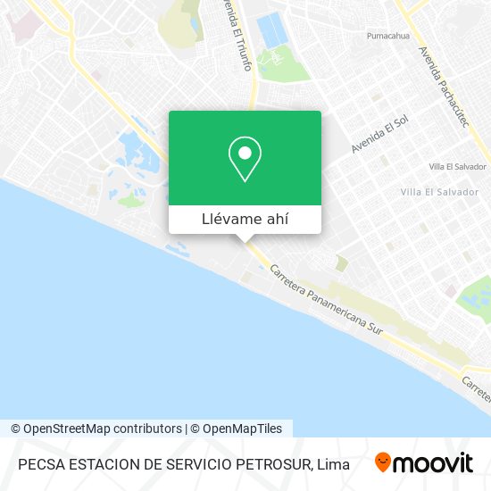 Mapa de PECSA ESTACION DE SERVICIO PETROSUR