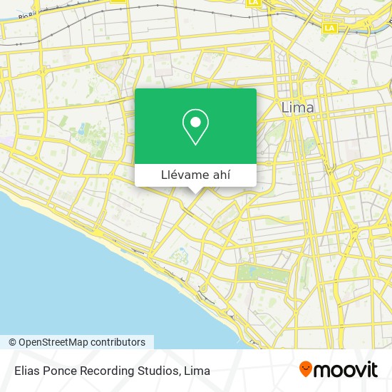 Mapa de Elias Ponce Recording Studios