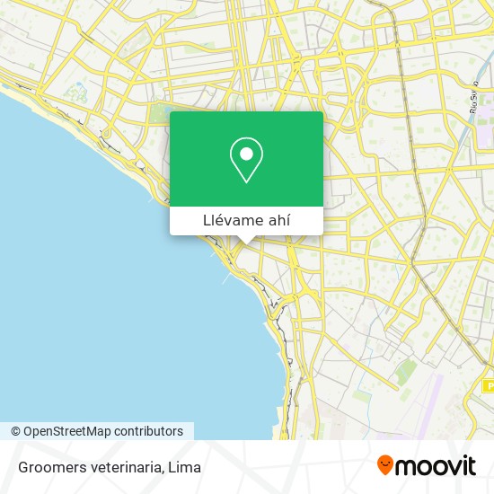 Mapa de Groomers veterinaria