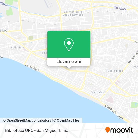 Mapa de Biblioteca UPC - San Miguel