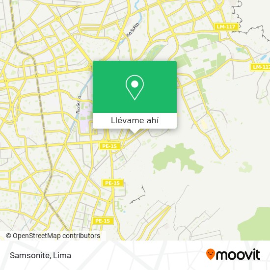 Mapa de Samsonite