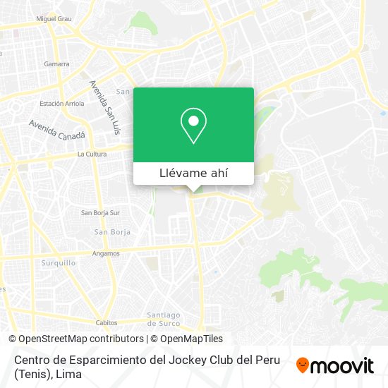 Mapa de Centro de Esparcimiento del Jockey Club del Peru (Tenis)