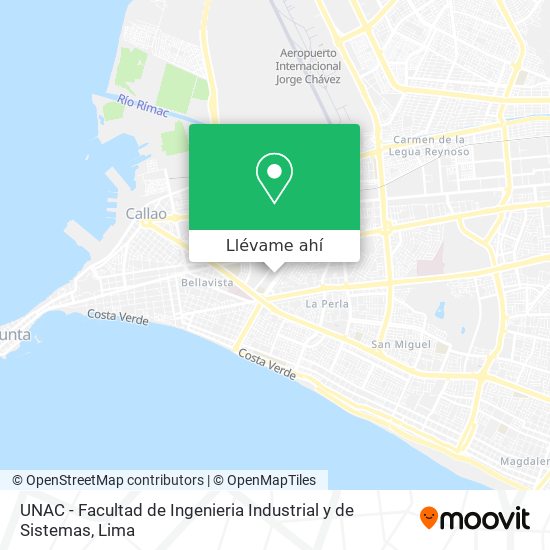 Mapa de UNAC - Facultad de Ingenieria Industrial y de Sistemas