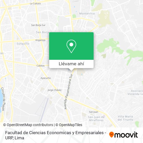Mapa de Facultad de Ciencias Economicas y Empresariales - URP