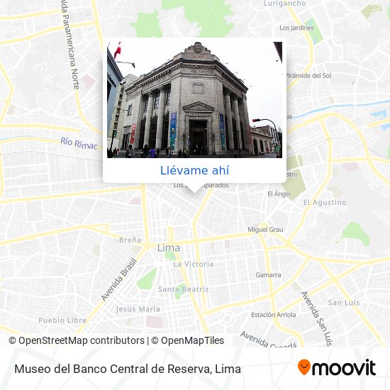 Mapa de Museo del Banco Central de Reserva