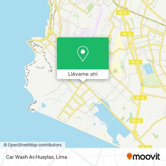 Mapa de Car Wash Av.Huaylas