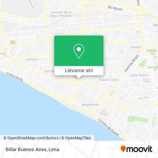 Mapa de Billar  Buenos Aires