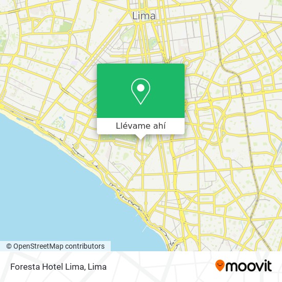 Mapa de Foresta Hotel Lima