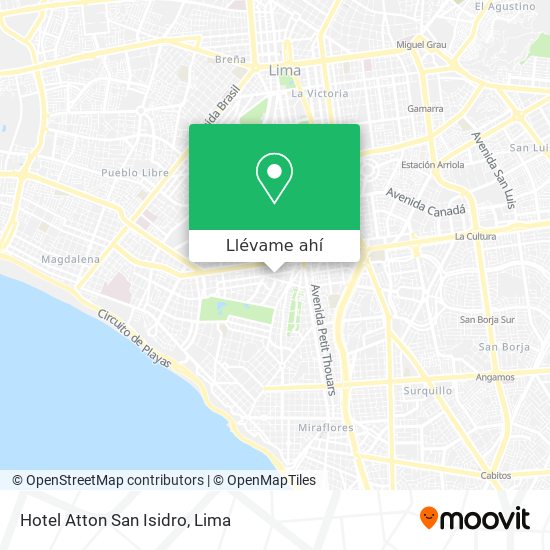 Mapa de Hotel Atton San Isidro