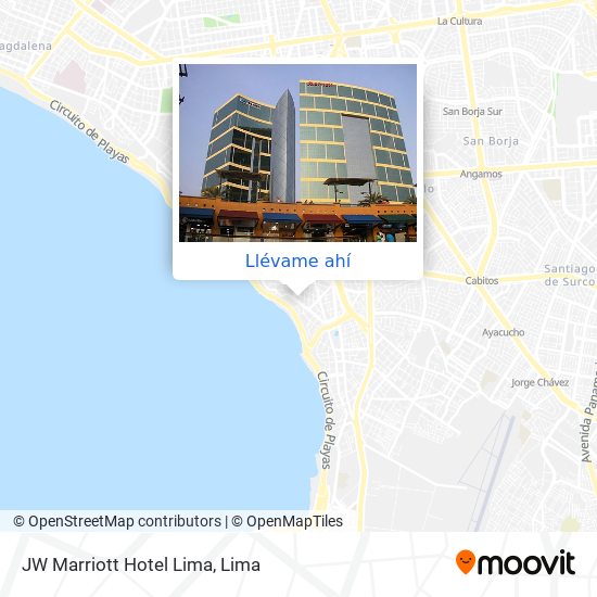 Mapa de JW Marriott Hotel Lima