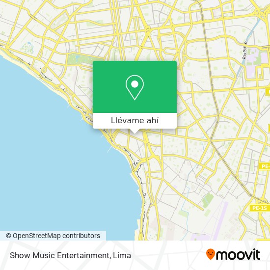 Mapa de Show Music Entertainment