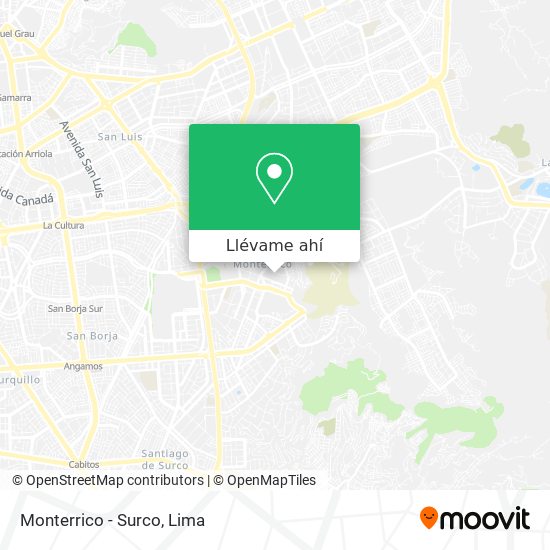 Mapa de Monterrico - Surco