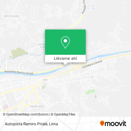 Mapa de Autopista Ramiro Prialé