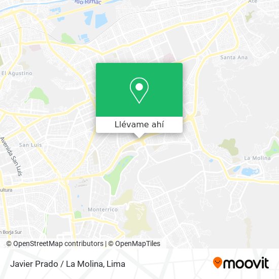 Mapa de Javier Prado / La Molina