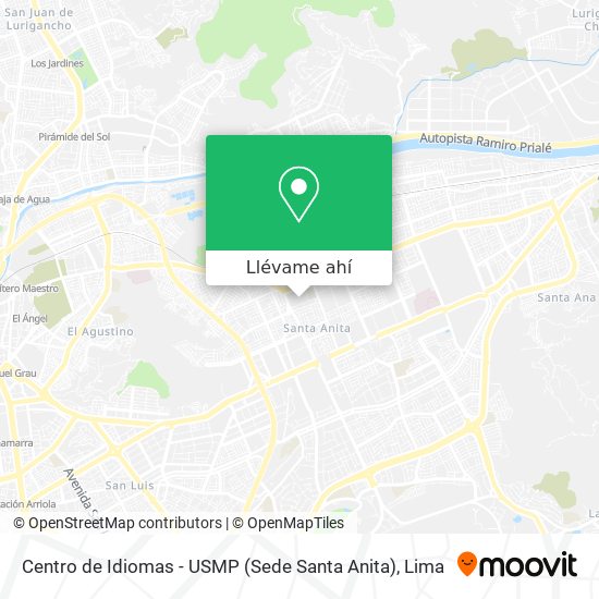 Mapa de Centro de Idiomas - USMP (Sede Santa Anita)