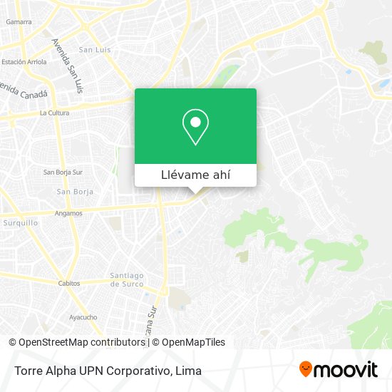 Mapa de Torre Alpha UPN Corporativo