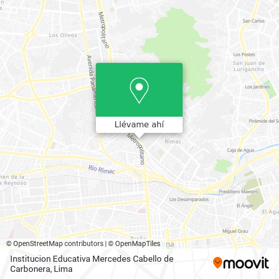 Mapa de Institucion Educativa Mercedes Cabello de Carbonera