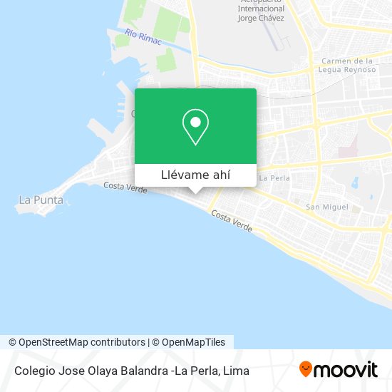 Mapa de Colegio Jose Olaya Balandra -La Perla