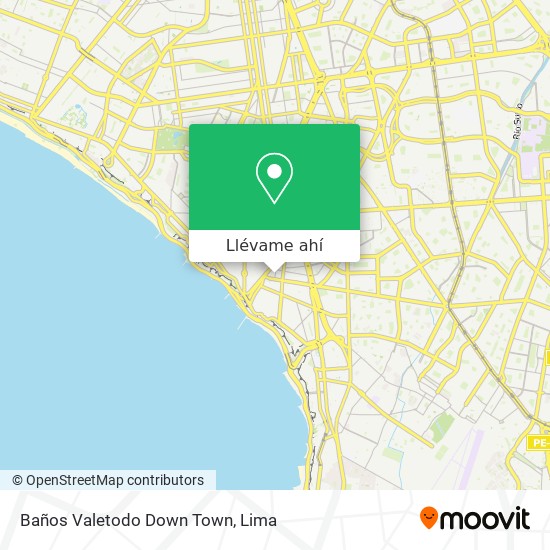 Mapa de Baños Valetodo Down Town