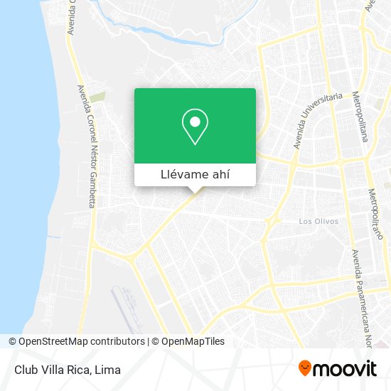 Mapa de Club Villa Rica