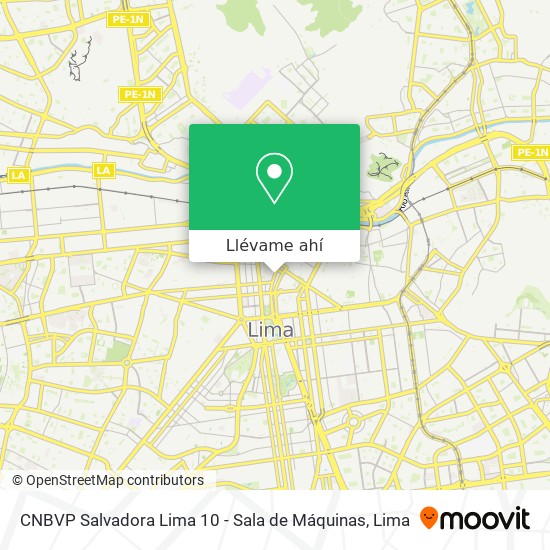 Mapa de CNBVP Salvadora Lima 10 - Sala de Máquinas