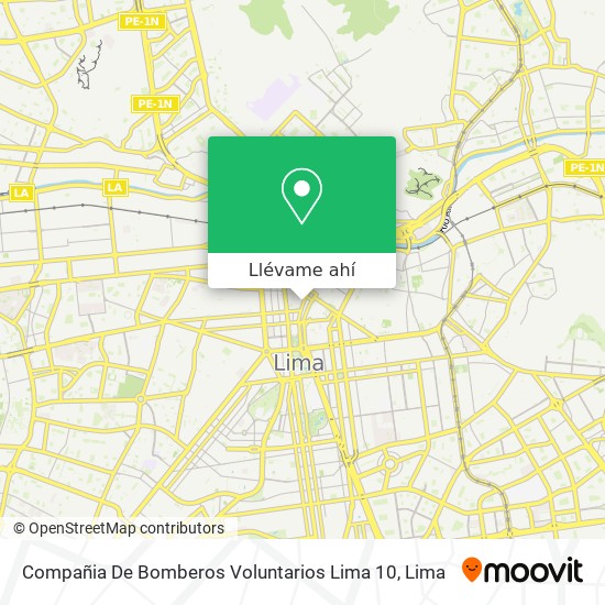 Mapa de Compañia De Bomberos Voluntarios Lima 10