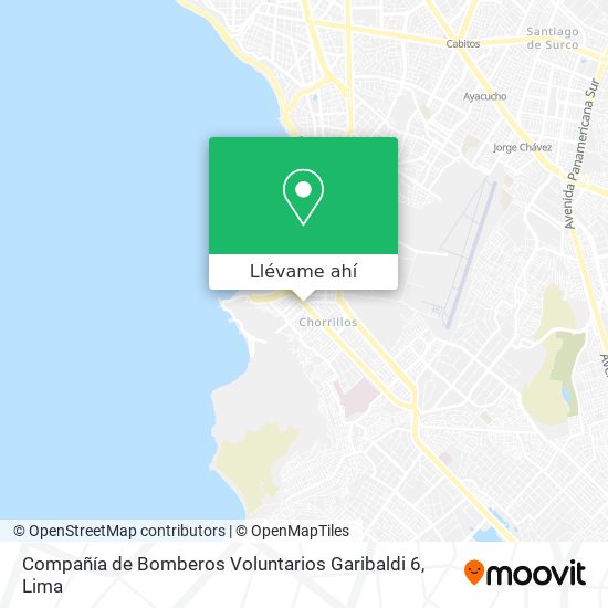 Mapa de Compañía de Bomberos Voluntarios Garibaldi 6