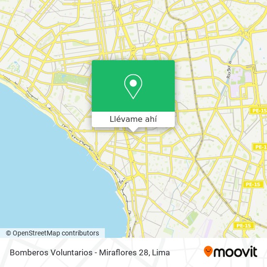 Mapa de Bomberos Voluntarios - Miraflores 28