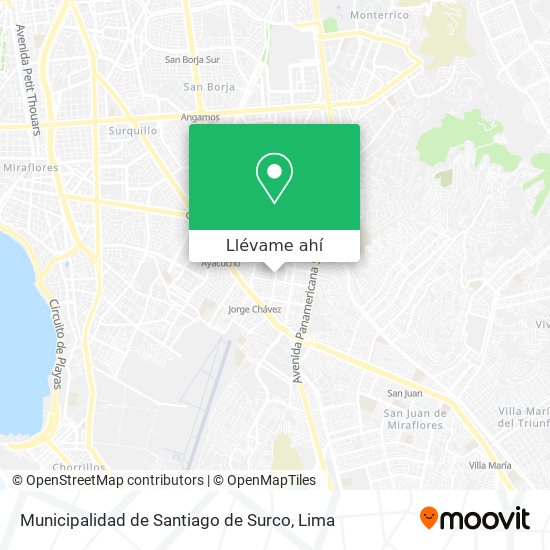 Mapa de Municipalidad de Santiago de Surco