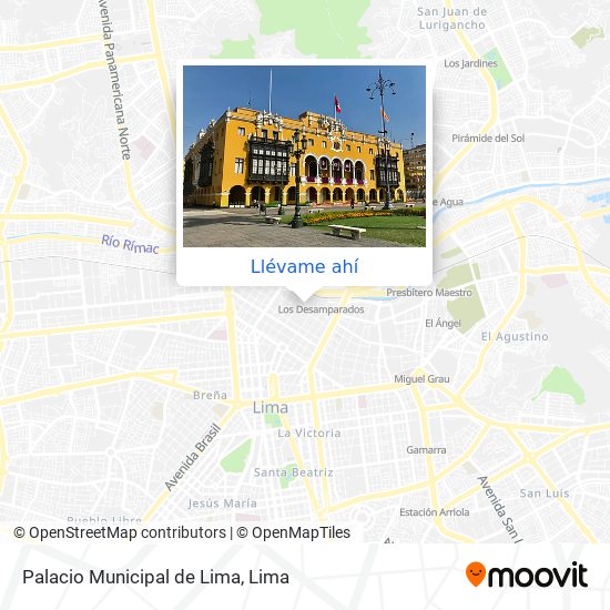 Mapa de Palacio Municipal de Lima