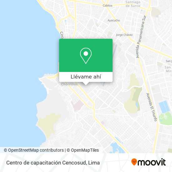 Mapa de Centro de capacitación Cencosud