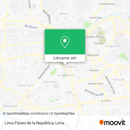 Mapa de Lima Paseo de la República