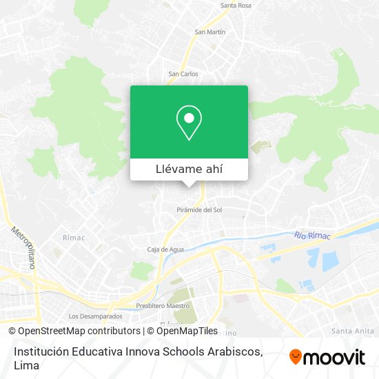Mapa de Institución Educativa Innova Schools Arabiscos