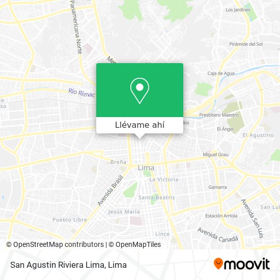 Mapa de San Agustin Riviera Lima