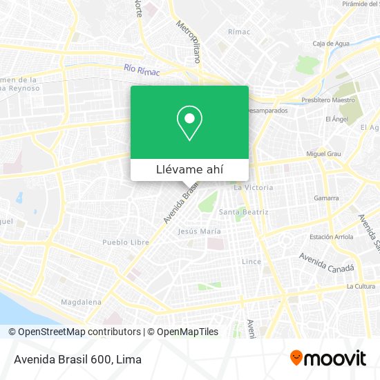 Mapa de Avenida Brasil 600