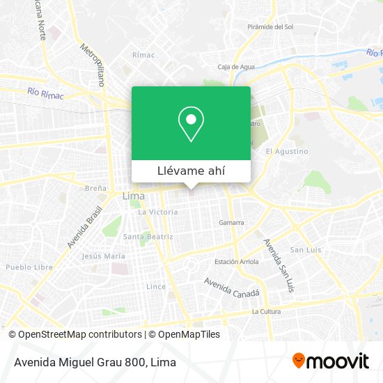 Mapa de Avenida Miguel Grau 800