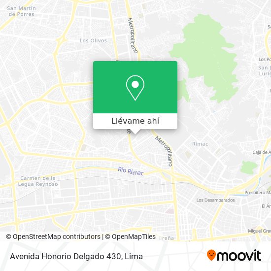 Mapa de Avenida Honorio Delgado 430