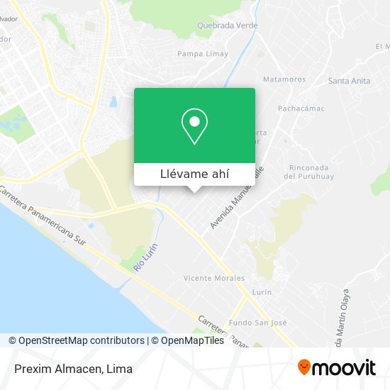 Mapa de Prexim Almacen