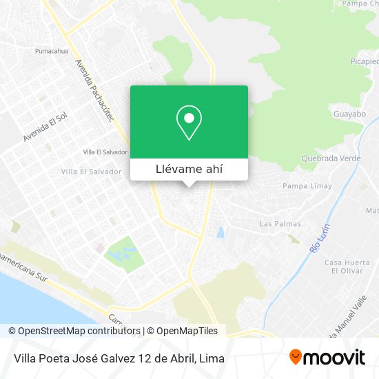 Mapa de Villa Poeta José Galvez 12 de Abril