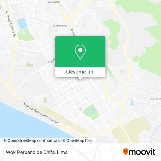 Mapa de Wok Peruano de Chifa