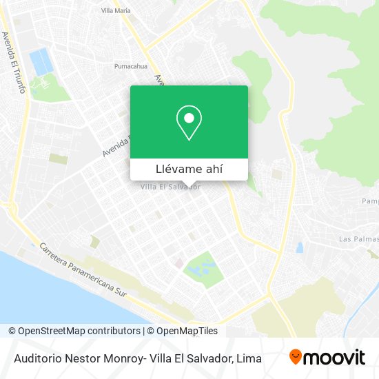 Mapa de Auditorio Nestor Monroy- Villa El Salvador