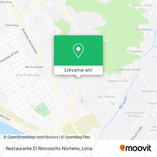 Mapa de Restaurante El Rinconcito Norteno