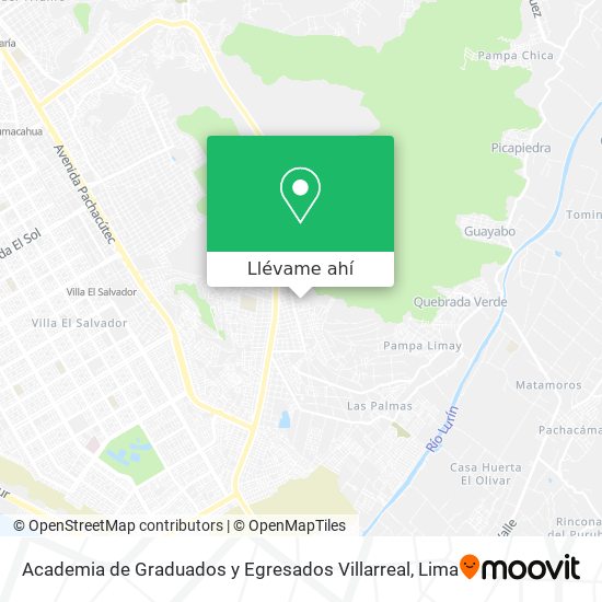 Mapa de Academia de Graduados y Egresados Villarreal