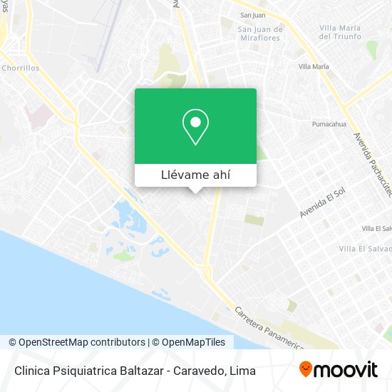 Mapa de Clinica Psiquiatrica Baltazar - Caravedo