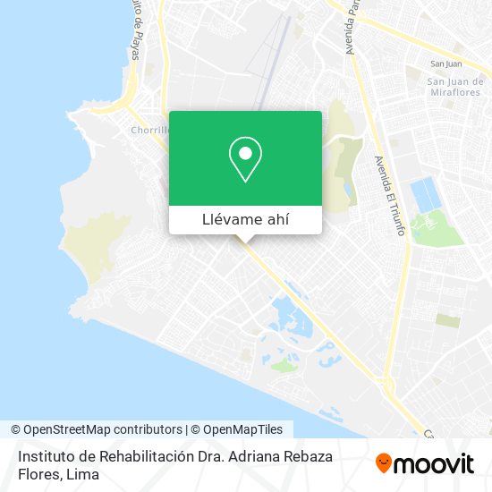 Mapa de Instituto de Rehabilitación Dra. Adriana Rebaza Flores